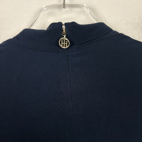 NWT Tommy Hilfiger Stripe Belted Surplice Neck Sheath Dress Navy Size 6 NEW $119 - Picture 14 of 15